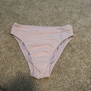 Target ribbed light purple high waisted bikini bottoms (size small)